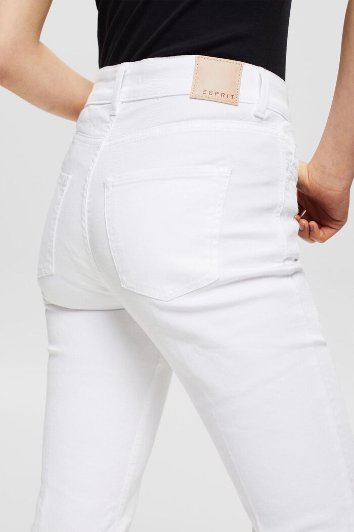 Bootcut jeans with pressed pleat, WHITE, detail image number 5