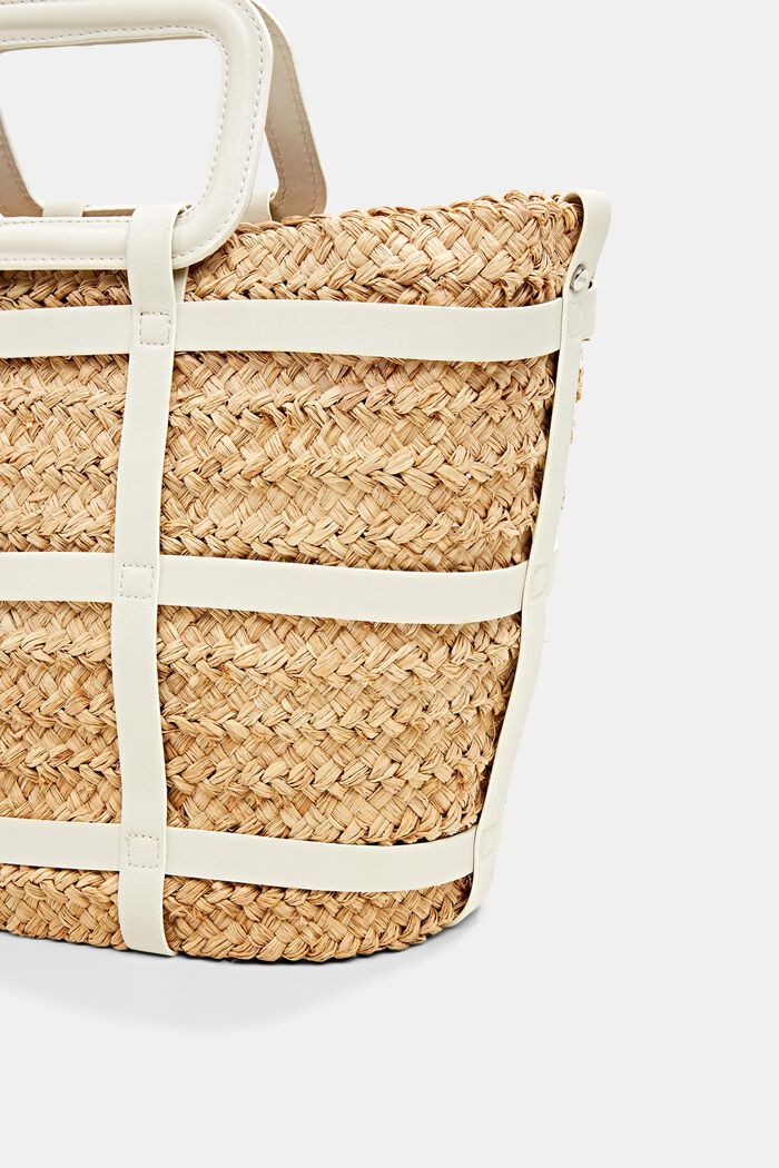 Straw shopper, OFF WHITE, detail image number 3