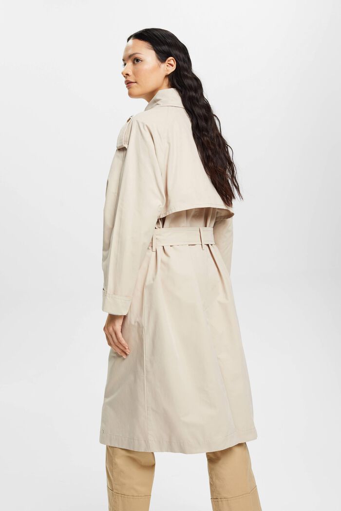 Trench coat with tie belt, LIGHT TAUPE, detail image number 3