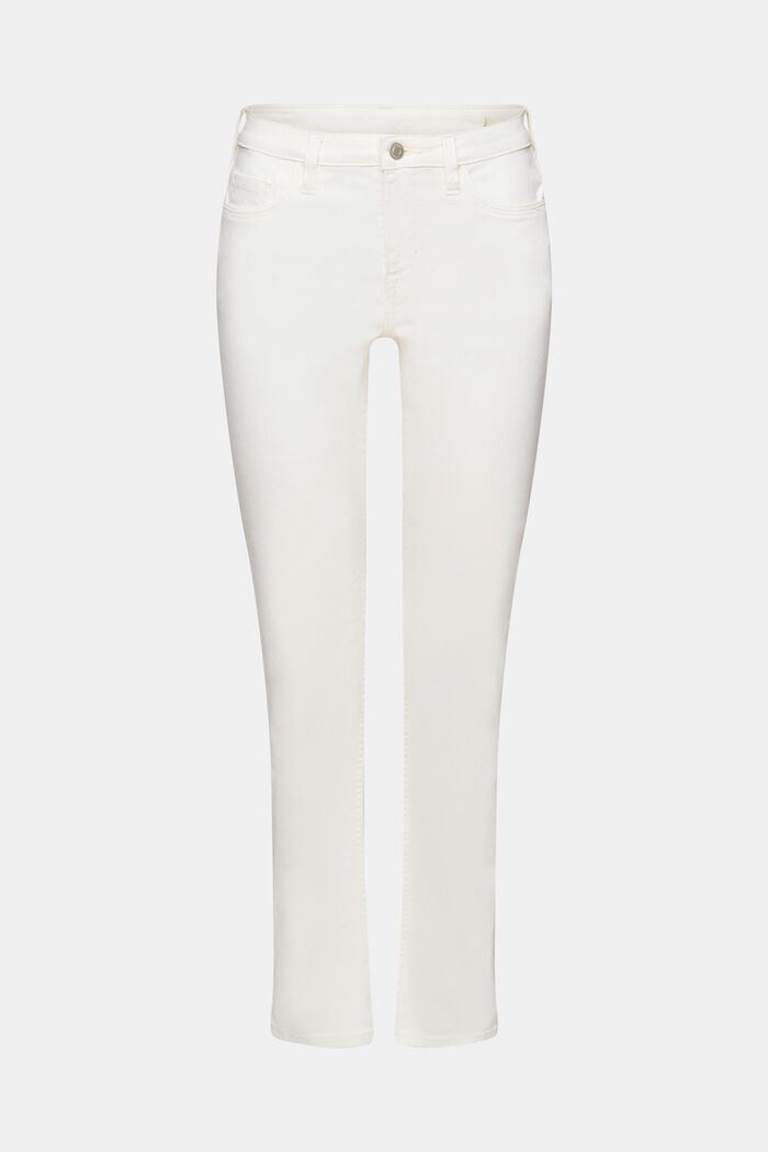 Mid-rise straight jeans, OFF WHITE, detail image number 6