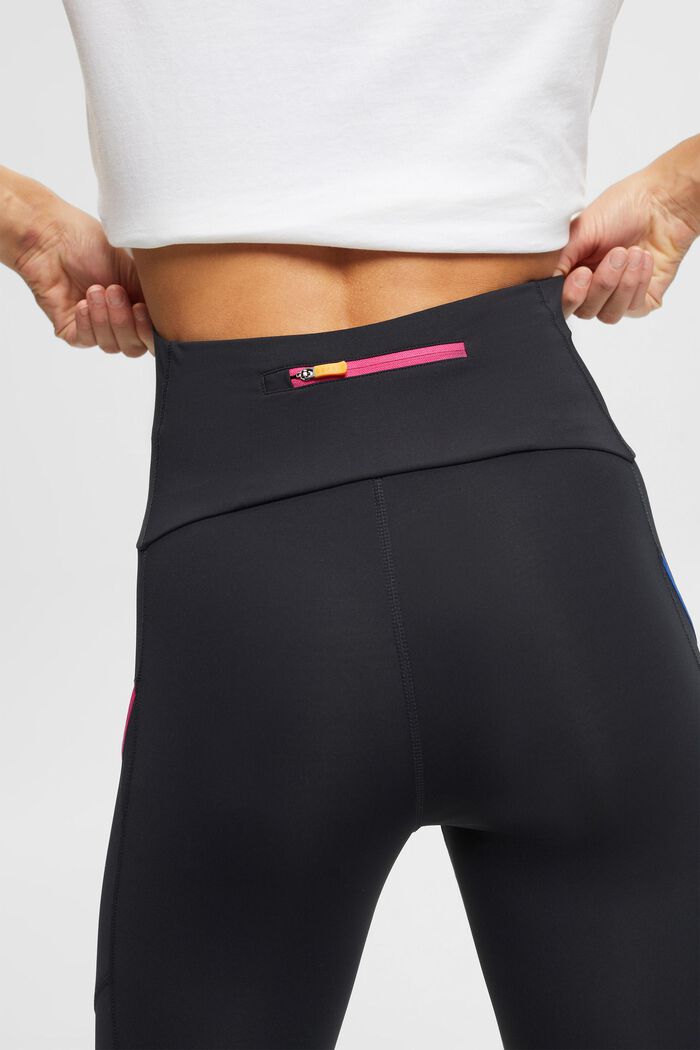 Sports leggings with E-DRY technology, BLACK, detail image number 4