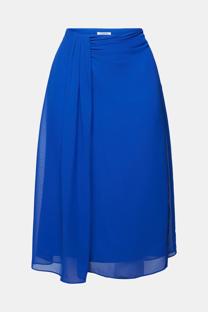Chiffon Midi Skirt, BRIGHT BLUE, detail image number 5