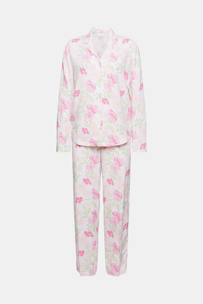 Pyjamas with a floral pattern, LENZING™ ECOVERO™, WHITE, detail image number 5