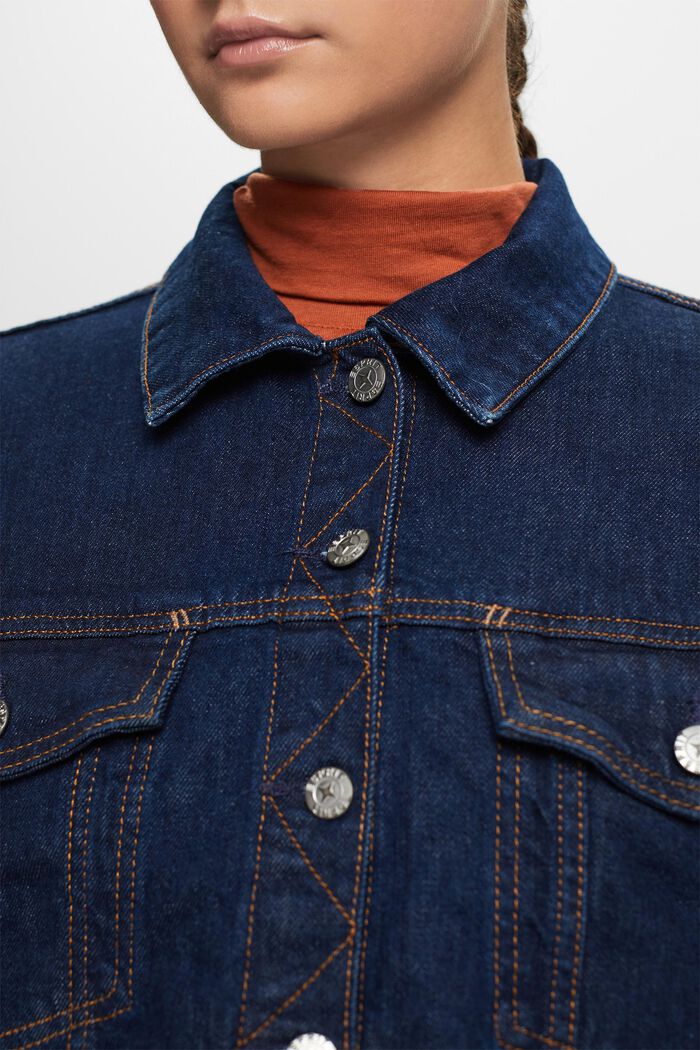 Premium jeans trucker jacket, BLUE RINSE, detail image number 2