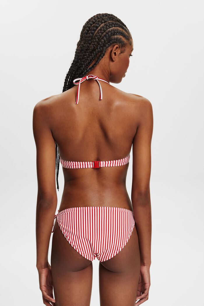 Padded Halterneck Bikini Top, DARK RED, detail image number 3