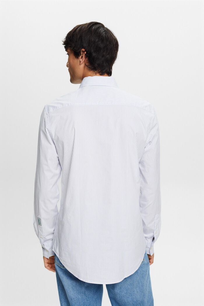 Striped Cotton Poplin Shirt, PASTEL BLUE, detail image number 3