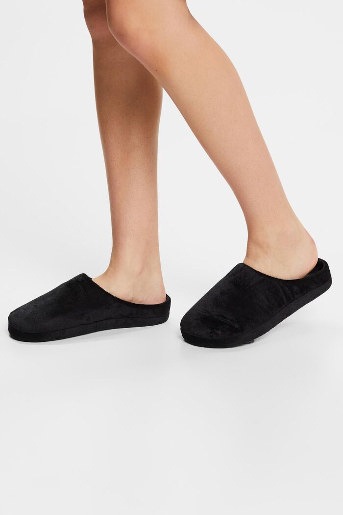Basic home slippers, BLACK, detail image number 1