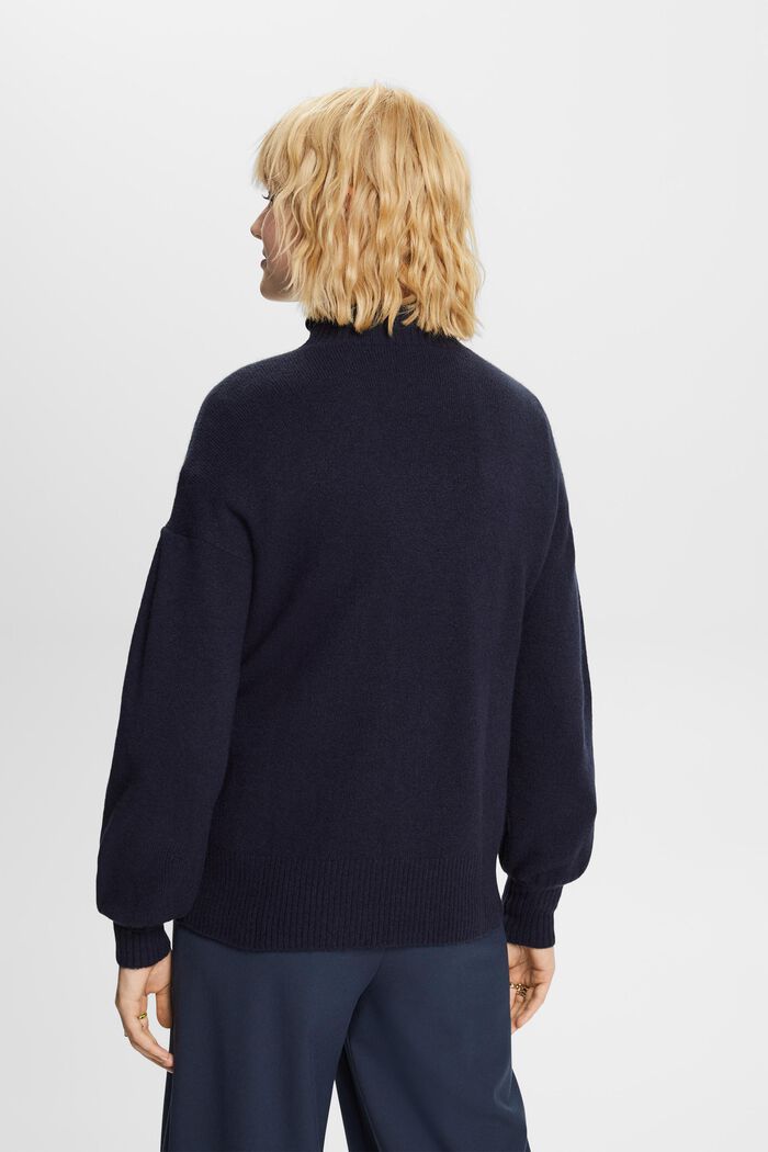 Mockneck Sweater, NAVY, detail image number 4