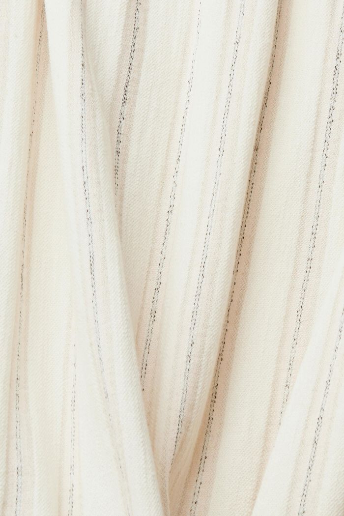 Blended cotton midi dress with woven stripes, OFF WHITE, detail image number 4