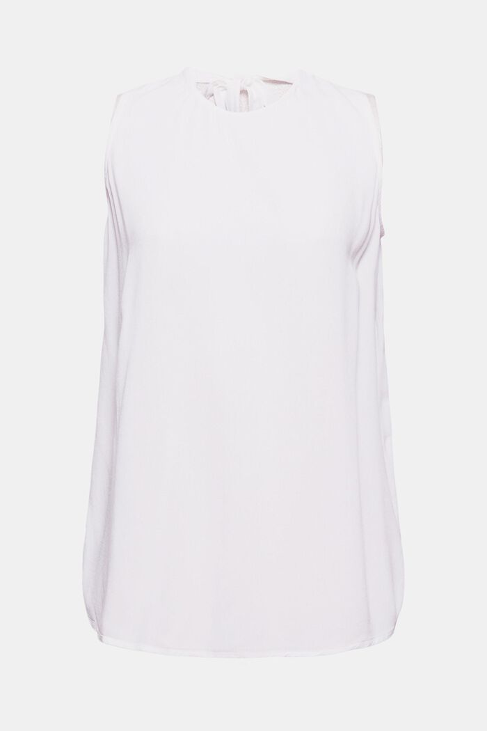 Blouse top with bow, LENZING™ ECOVERO™, WHITE, overview