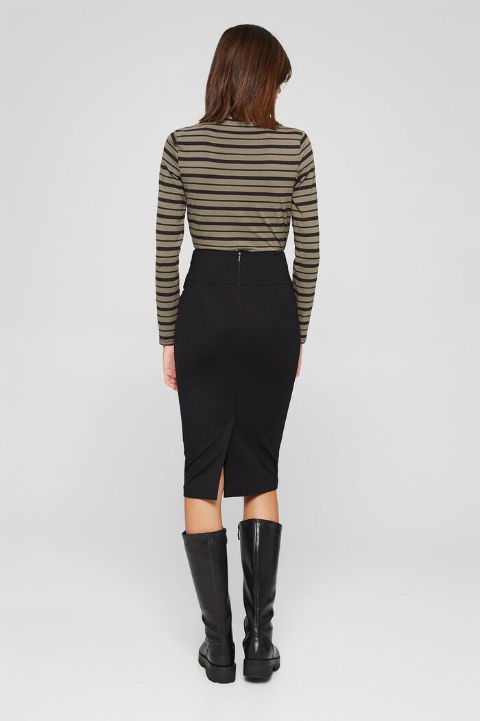 SOFT PUNTO Mix + Match stretch skirt, BLACK, detail image number 3