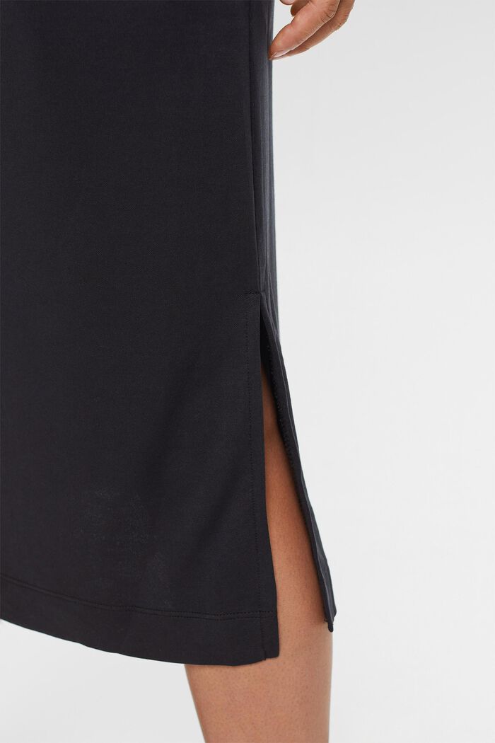 Sleeveless Midi Shirtdress, BLACK, detail image number 4