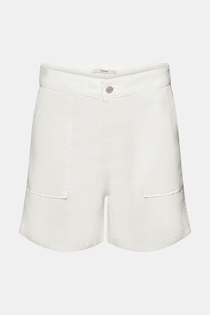 Twill shorts, cotton blend, WHITE, detail image number 6