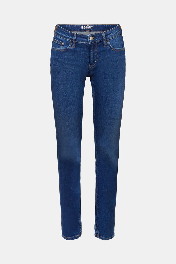 Slim fit stretch jeans, BLUE MEDIUM WASHED, detail image number 6