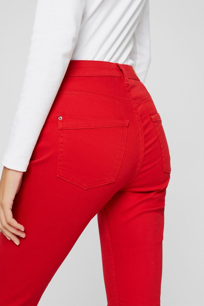 Trousers with a zip pocket, RED, detail image number 5