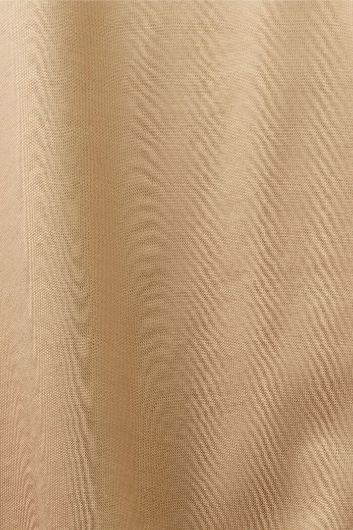 Unisex Printed Pima Cotton T-Shirt, BEIGE, detail image number 5