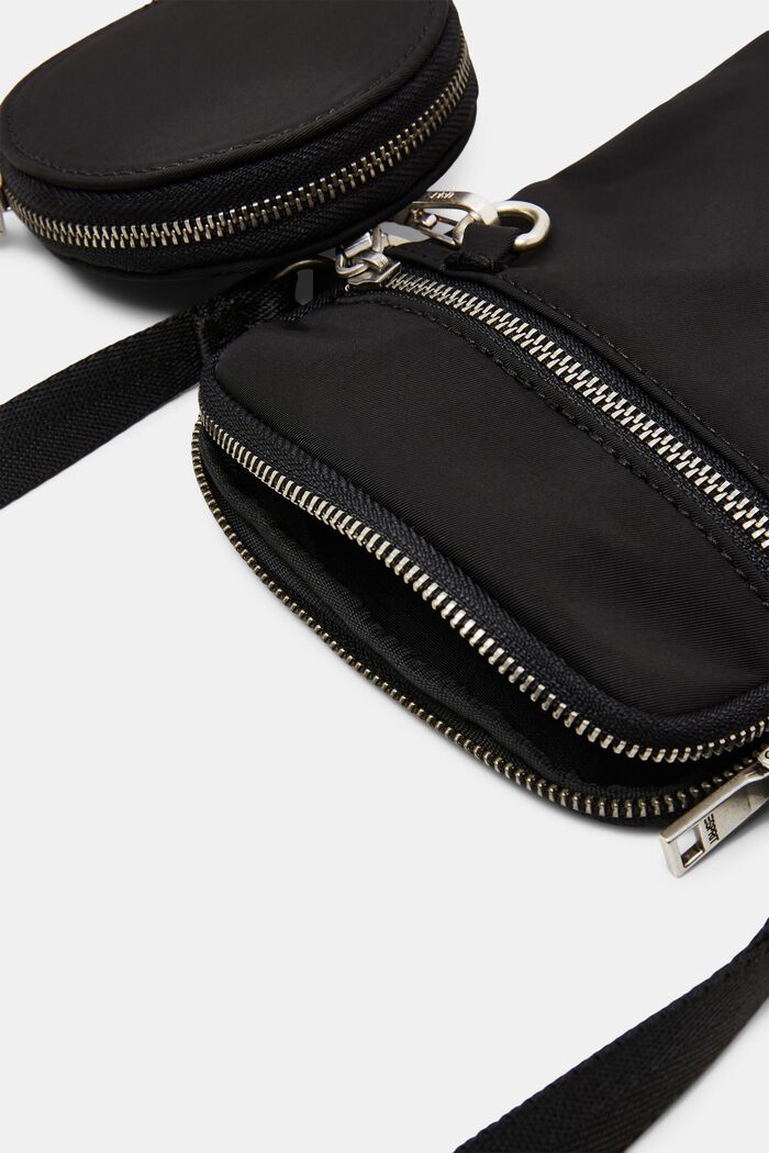 Nylon Multi-Pouch Phone Bag, BLACK, detail image number 3