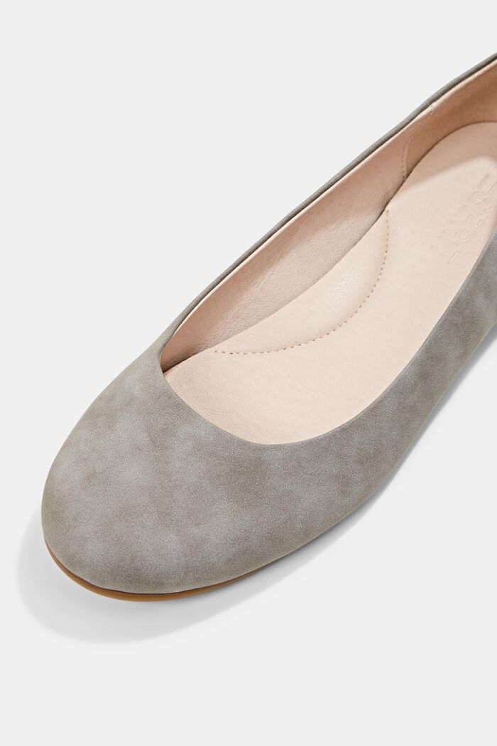 Faux leather ballerinas, GREY, detail image number 4