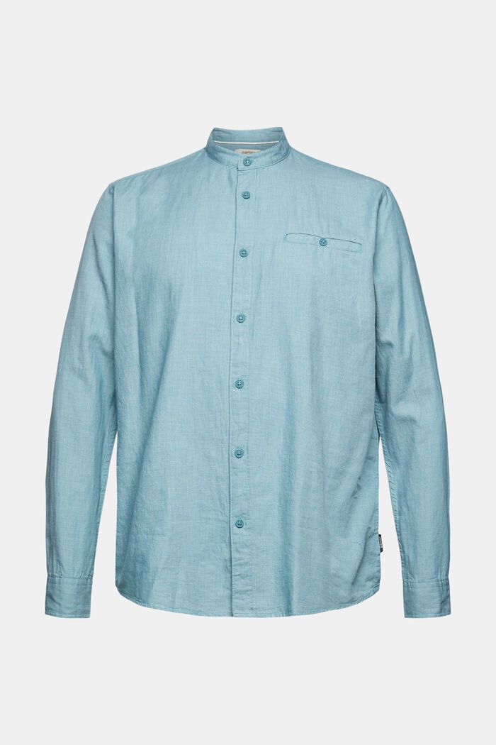 Woven Shirt, TURQUOISE, overview
