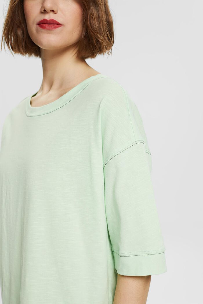 Oversized top with 3/4-length sleeves, PASTEL GREEN, detail image number 2