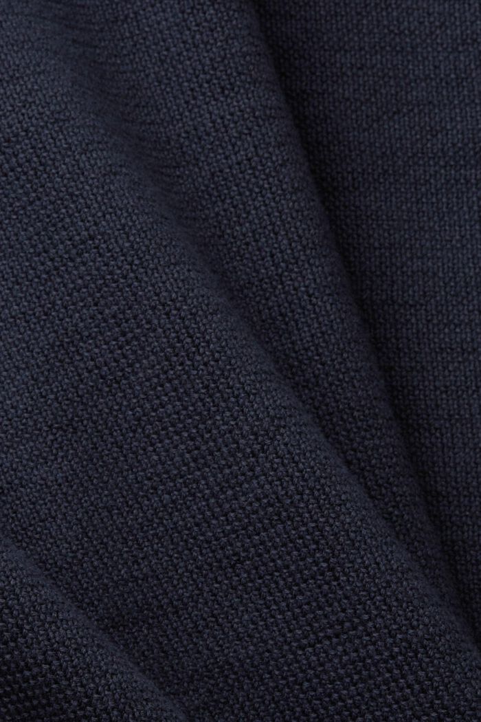 Zipper cardigan, 100% cotton, NAVY, detail image number 5