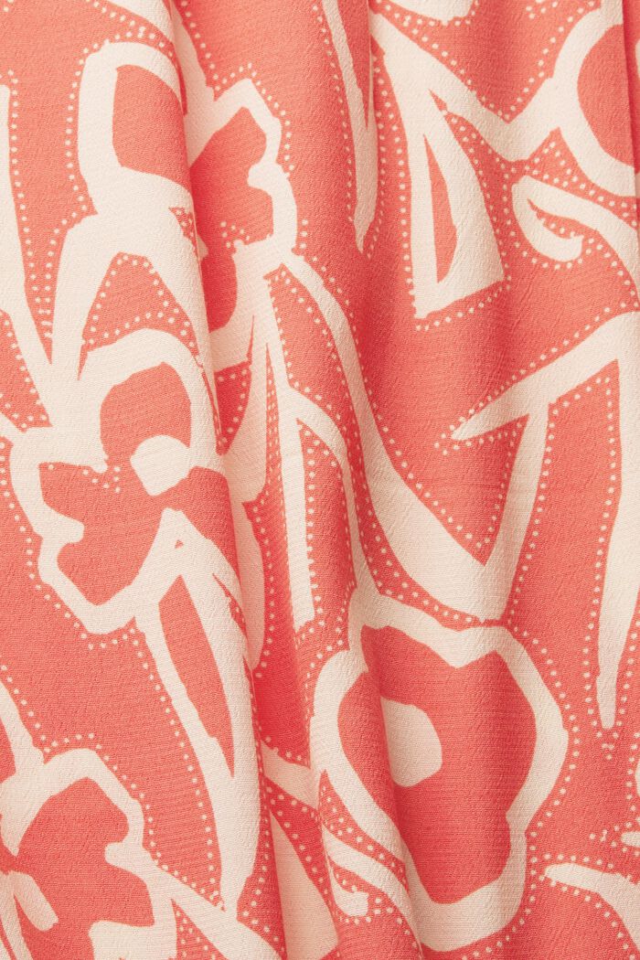 Patterned blouse with ties, CORAL, detail image number 4
