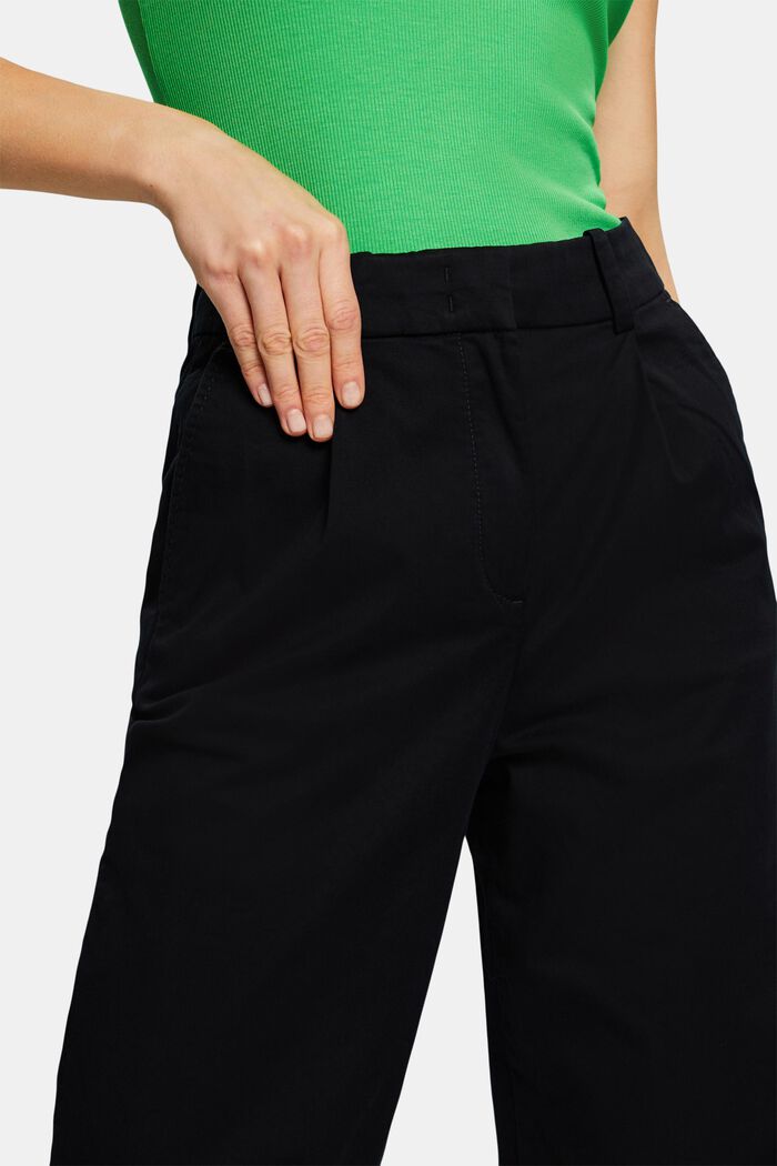 Wide Leg Chino Pants, BLACK, detail image number 2