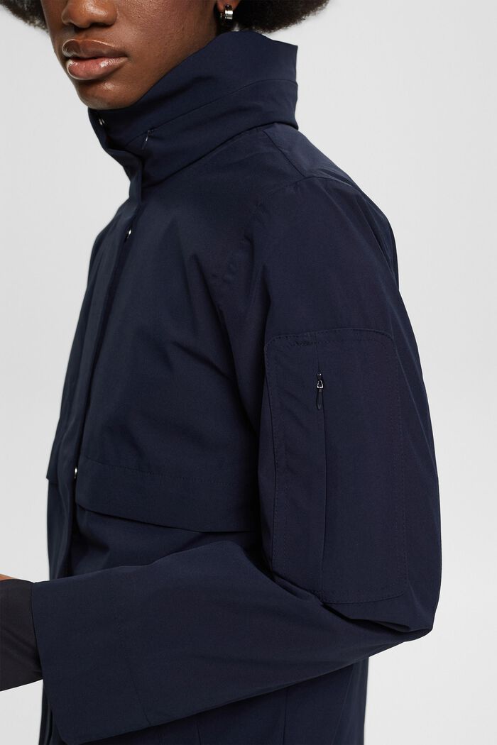 Made of recycled material: outdoor softshell jacket, NAVY, detail image number 2