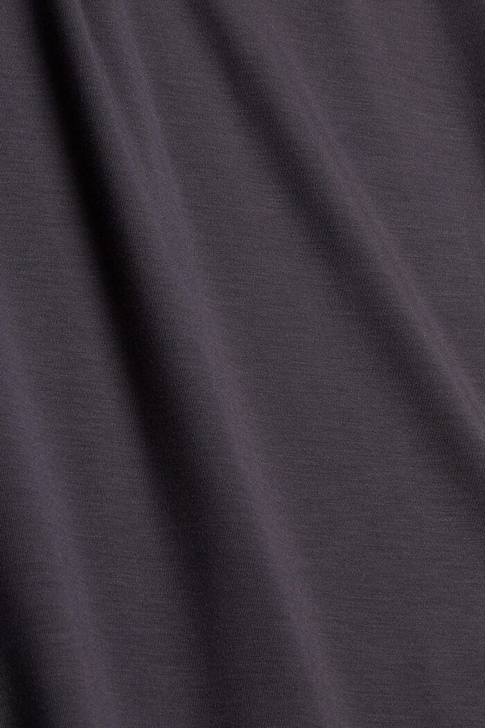 TENCEL™: Jersey dress with a polo neck, ANTHRACITE, detail image number 4