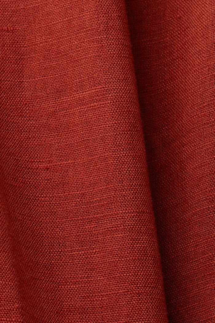 Mini dress, cotton-linen blend, TERRACOTTA, detail image number 5