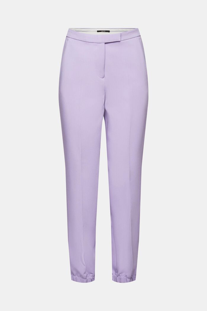 Cropped trousers with elasticated leg cuffs, LAVENDER, detail image number 6