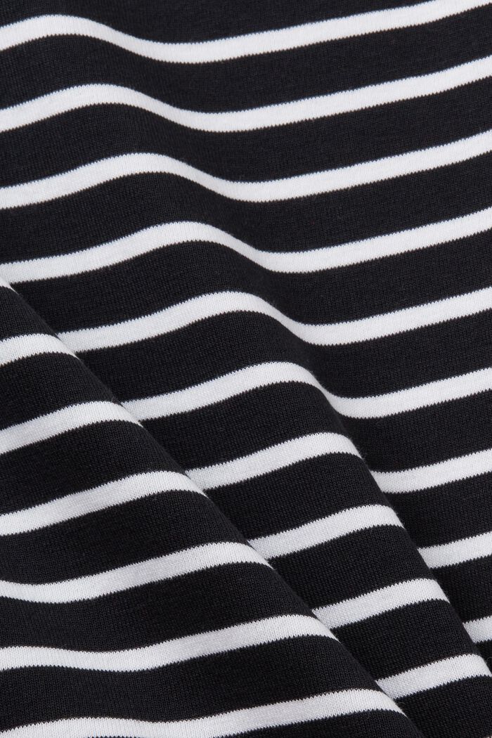 Scallop-Trim Cotton Jersey Top, BLACK, detail image number 6