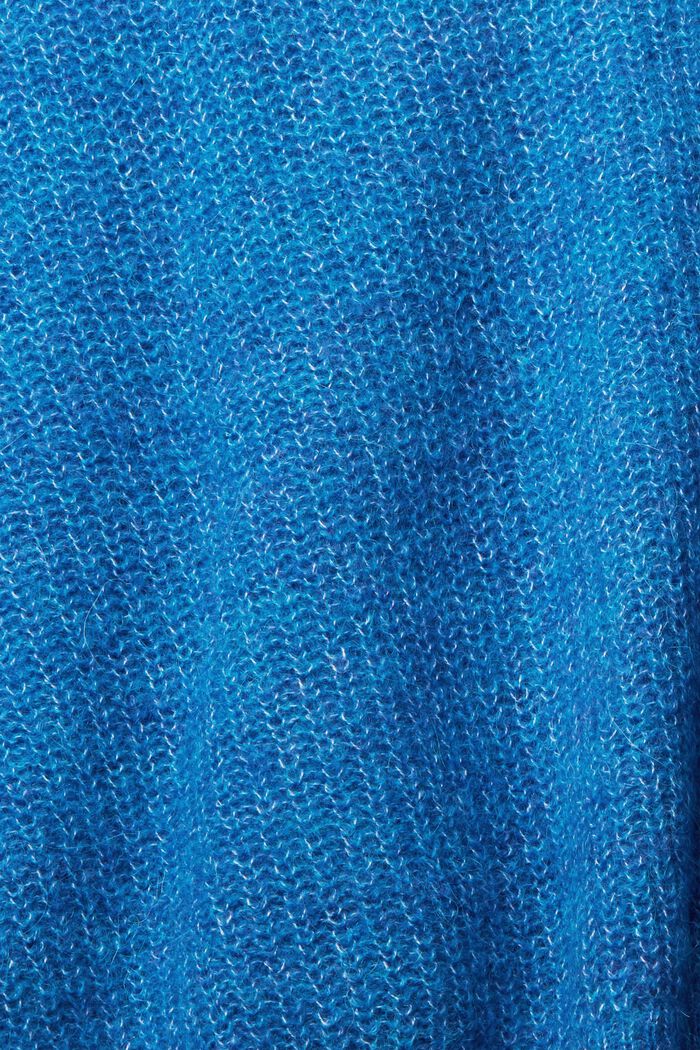Alpaca blend: knit cardigan, BLUE, detail image number 1