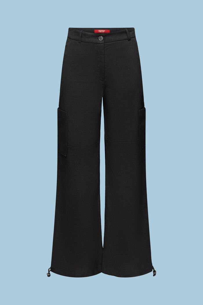 Wide Leg Cargo Pants, ANTHRACITE, detail image number 7