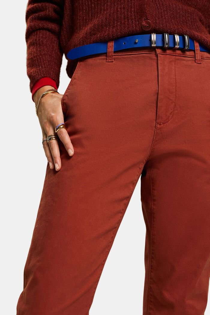 Basic chino trousers, RUST BROWN, detail image number 1