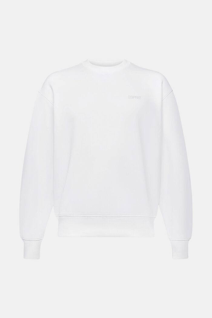 Unisex Logo Fleece Sweatshirt, WHITE, detail image number 7