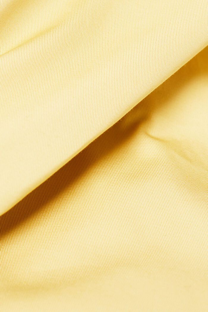 Short cotton trench coat, DUSTY YELLOW, detail image number 4