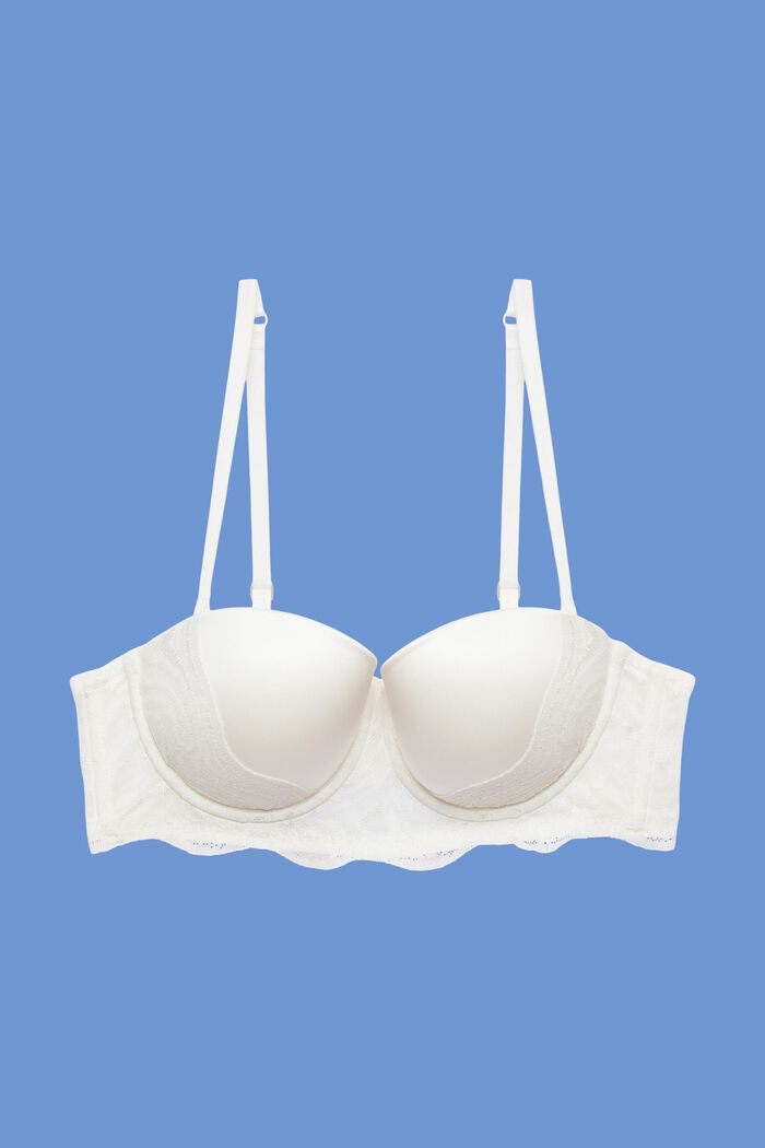 Padded underwire bra with detachable straps, OFF WHITE, detail image number 4