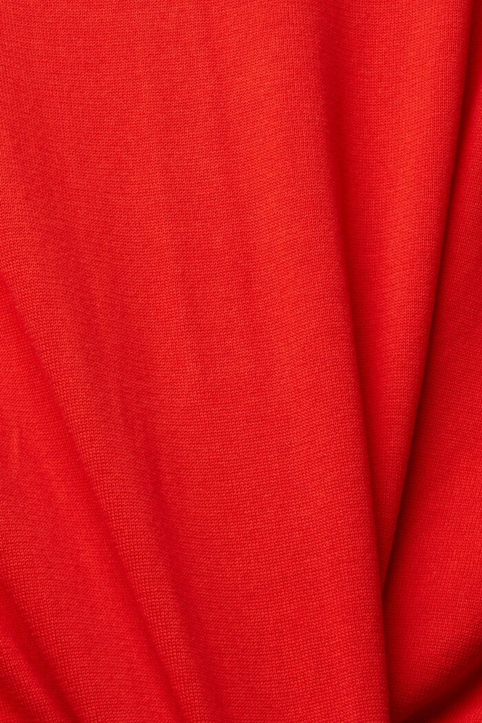 Jumper with a polo shirt collar, RED, detail image number 1