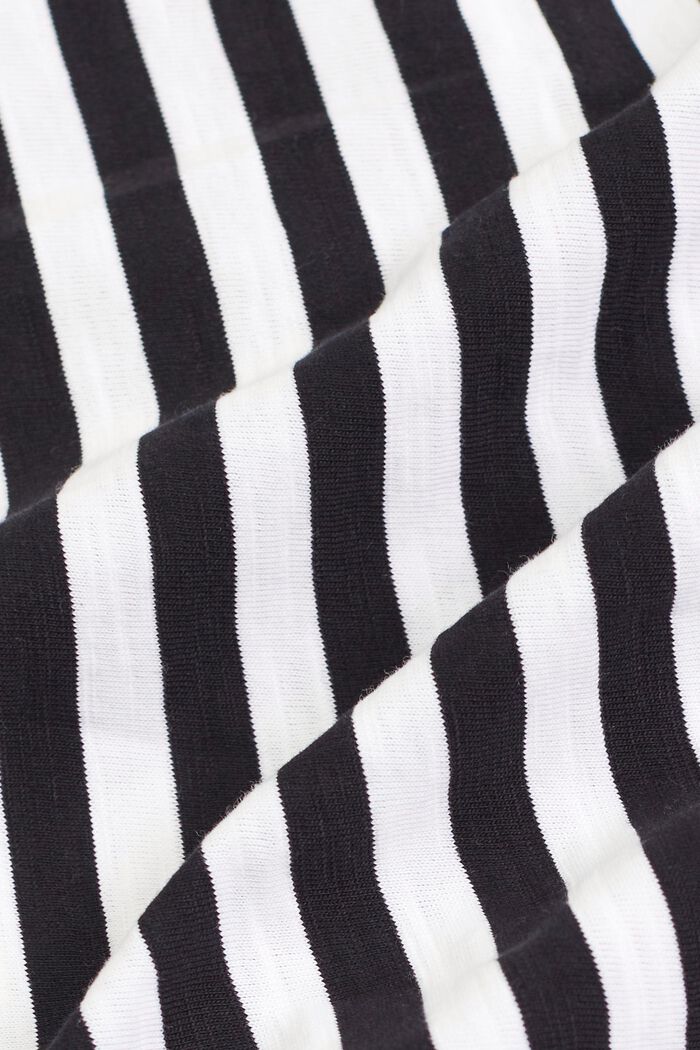 Striped Long Sleeve Top, BLACK, detail image number 5