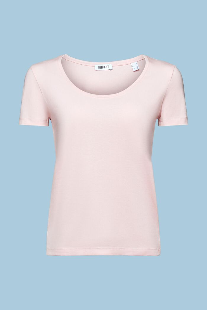 Scoop Neck T-Shirt, PASTEL PINK, detail image number 6