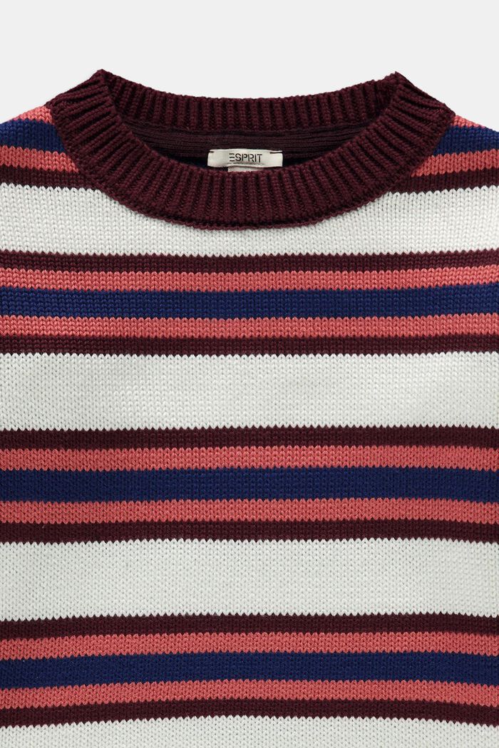 Knitted dress with stripes, CORAL, detail image number 2