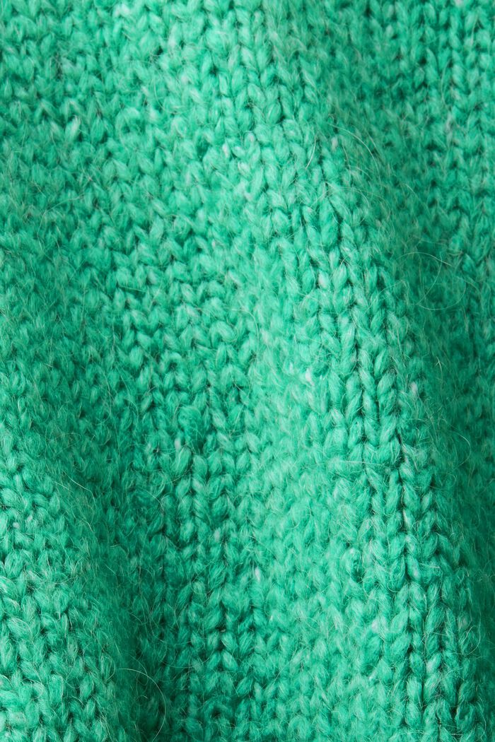 Cropped wool blend cardigan, LIGHT GREEN, detail image number 5