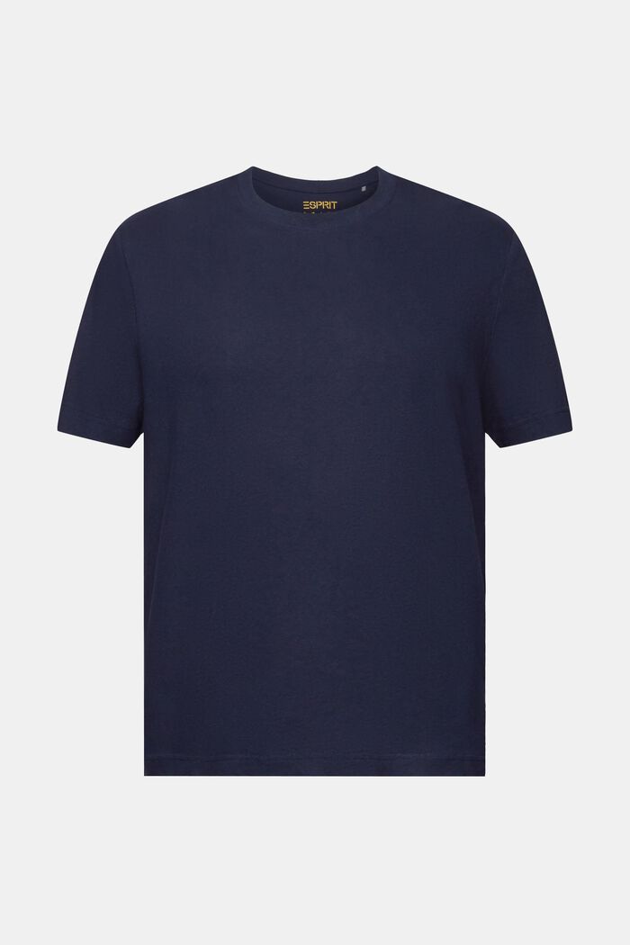Cotton-Linen T-Shirt, NAVY, detail image number 6