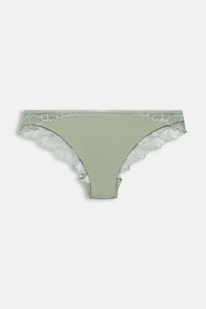 Hipster Microfiber Lace Briefs, DUSTY GREEN, detail image number 4