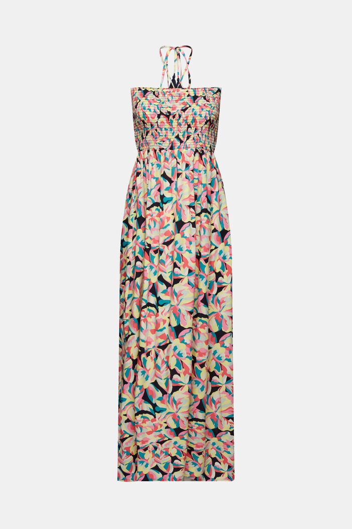 Smocked tube maxi-dress, NAVY, detail image number 4