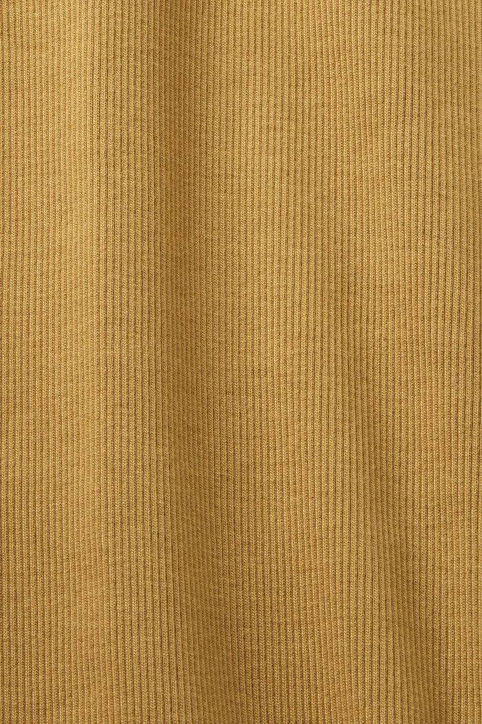 Ribbed jersey tank top, stretch cotton, TOFFEE, detail image number 4