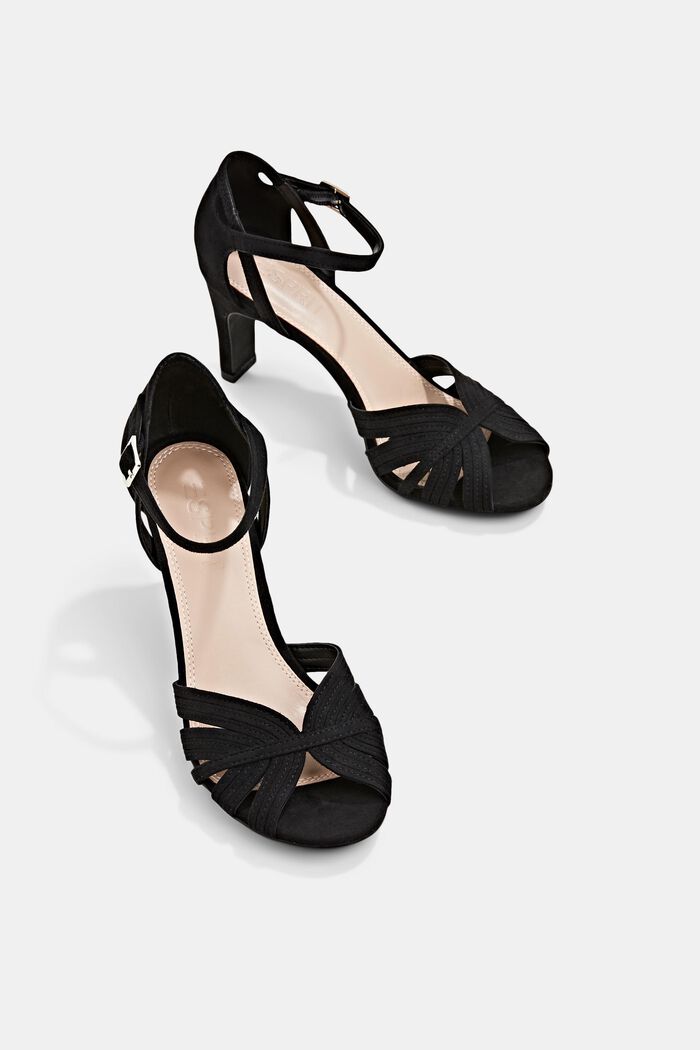 Sandals with a heel, BLACK, detail image number 6