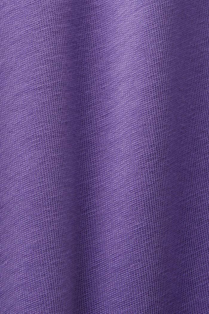 CURVY cotton T-shirt with front print, PURPLE, detail image number 1