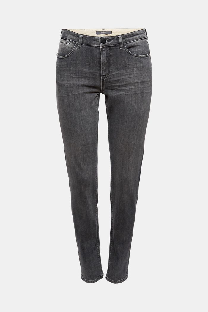 Stretch jeans made of blended organic cotton, GREY DARK WASHED, detail image number 6